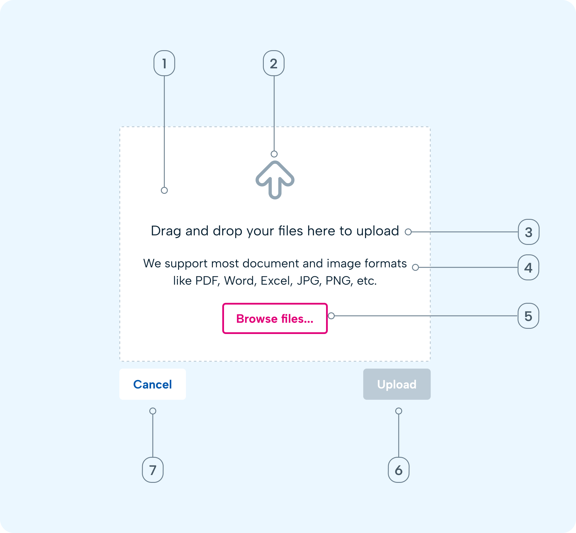 File Selector Screenshot image of the component for the file selector